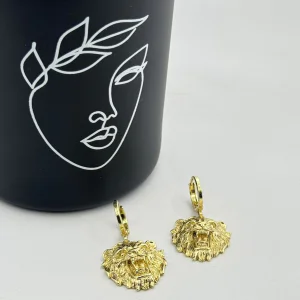 Cercei placati aur 18k tortite rotunde