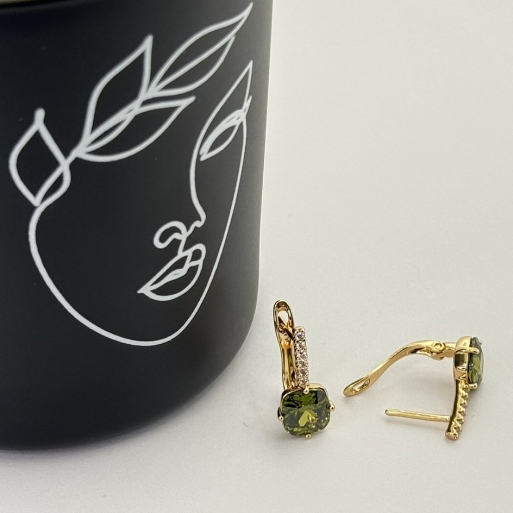 Cercei placati aur cristal Zirconia
