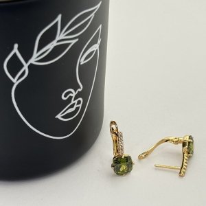 Cercei placati aur cristal Zirconia
