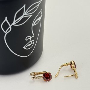 Cercei placati aur cristal Zirconia