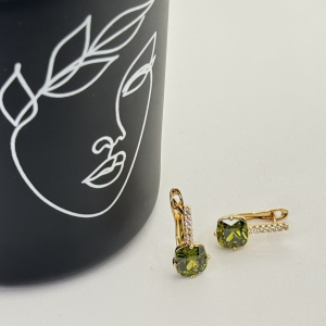 Cercei placati aur cristal Zirconia