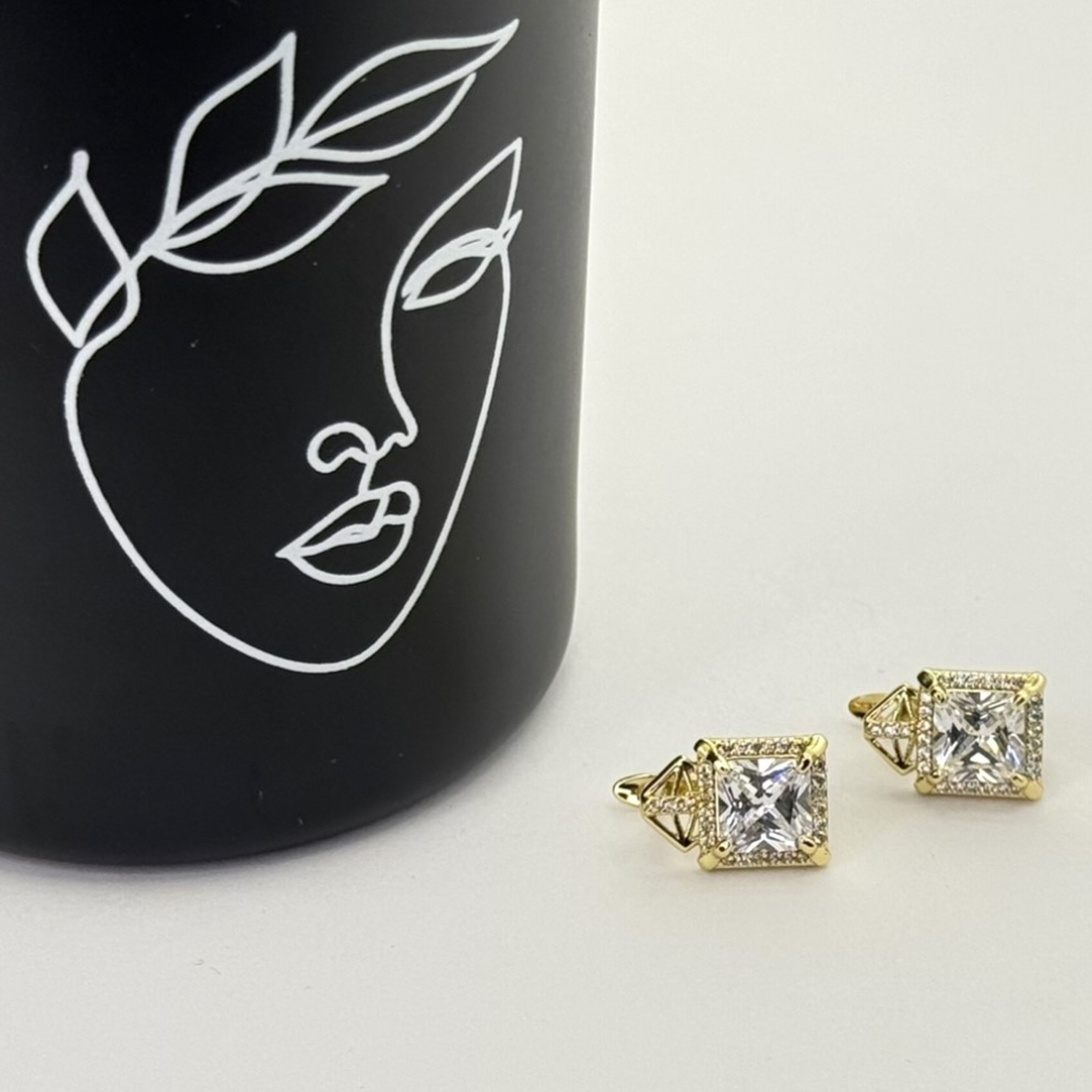 Cercei placati aur galben 18k