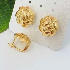 Cercei placati aur galben 18k