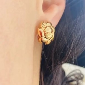 Cercei placati aur galben 18k