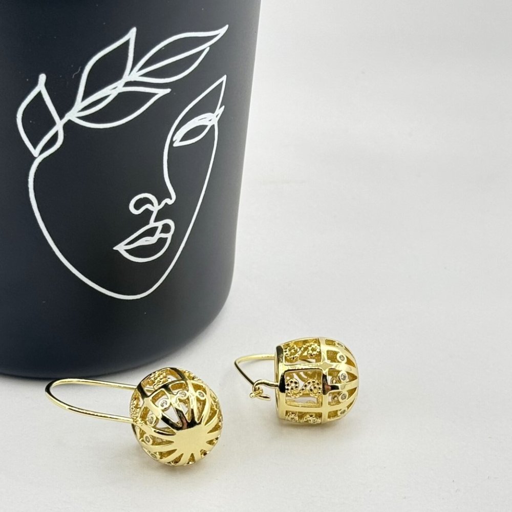 Cercei placati aur galben 18k