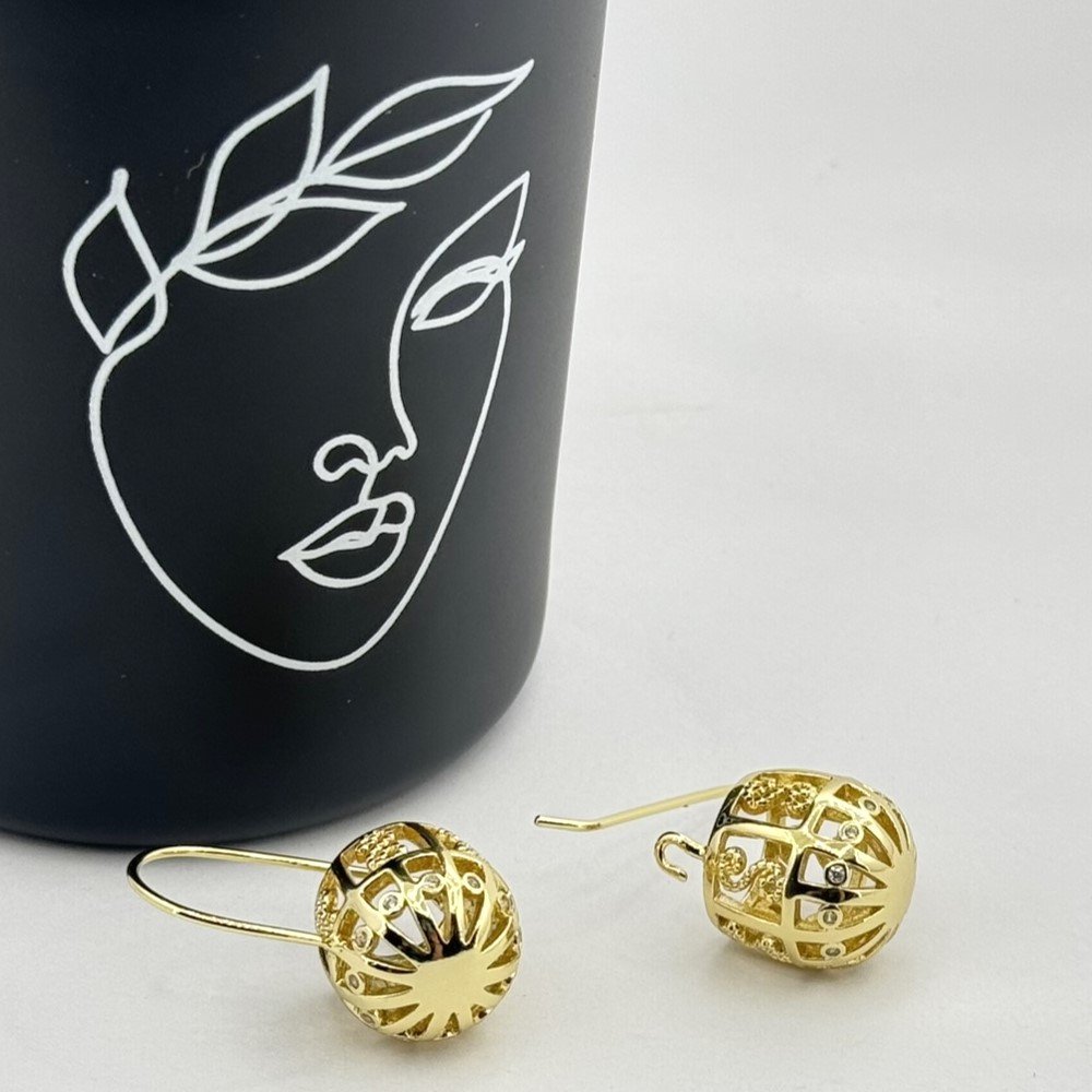 Cercei placati aur galben 18k
