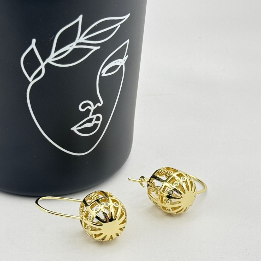 Cercei placati aur galben 18k