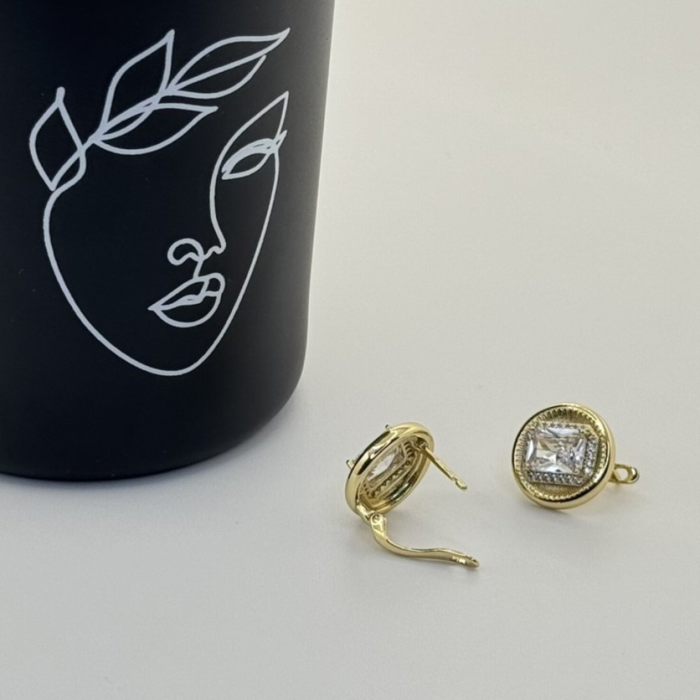 Cercei placati aur galben 18k