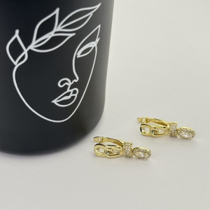 Cercei placati aur galben 18k