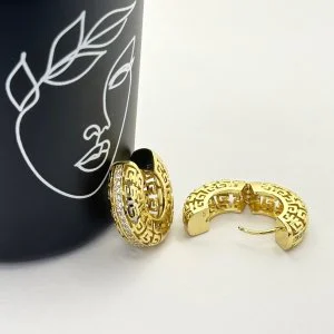 Cercei placati aur galben 18k