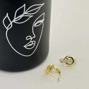 Cercei placati aur galben 18k