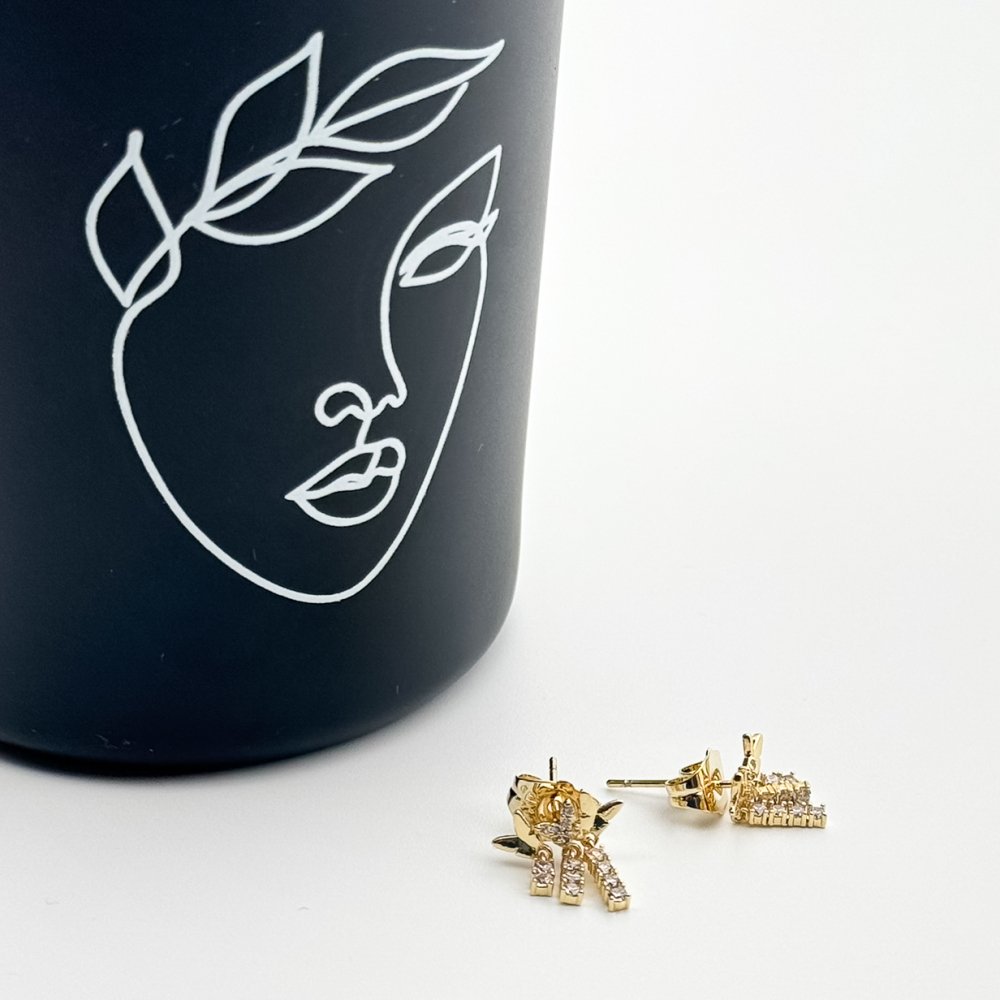 Cercei placati aur galben 18k 