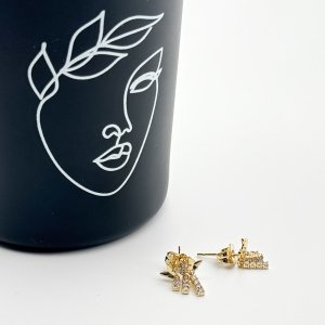 Cercei placati aur galben 18k 