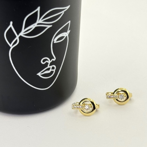 Cercei placati aur galben 18k