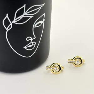 Cercei placati aur galben 18k