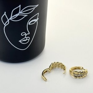 Cercei placati aur galben 18k