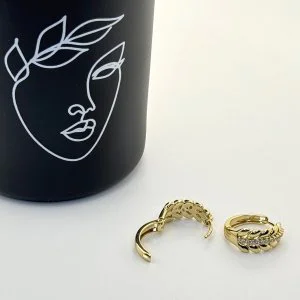 Cercei placati aur galben 18k