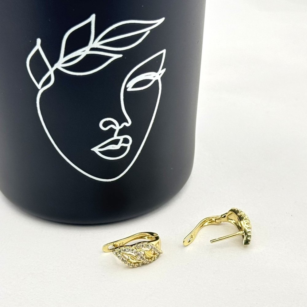 Cercei placati aur galben 18k