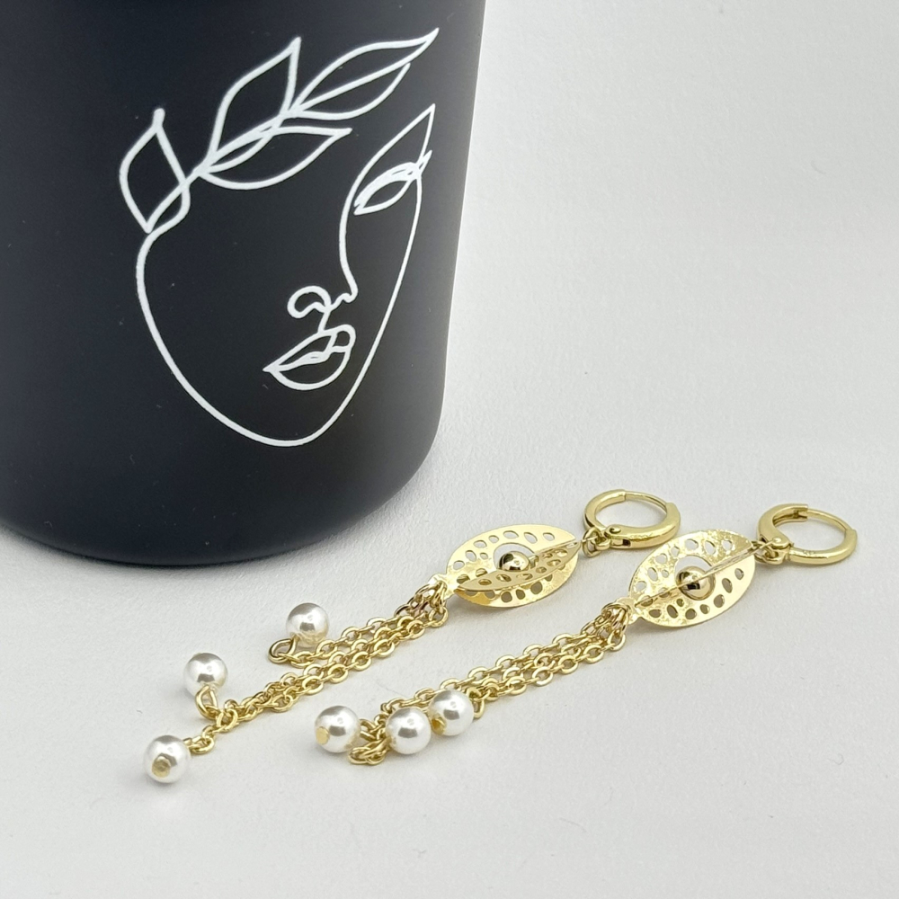 Cercei placati aur galben 18k