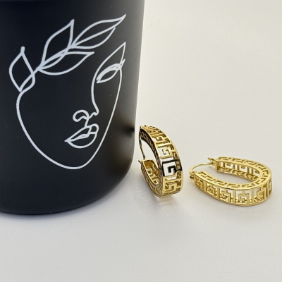 Cercei placati aur galben 18k