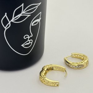 Cercei placati aur galben 18k