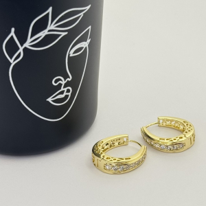 Cercei placati aur galben 18k