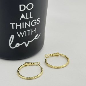 Cercei placati aur galben 18k