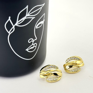 Cercei placati aur galben 18k