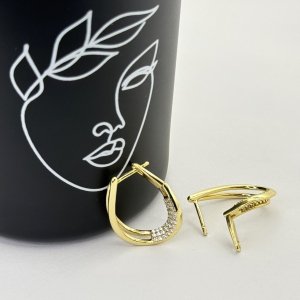 Cercei placati aur galben 18k
