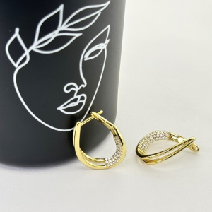 Cercei placati aur galben 18k