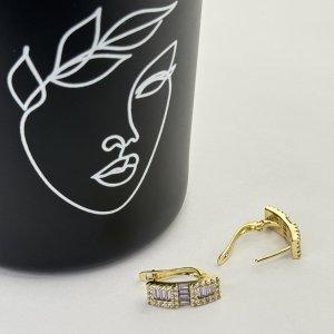 Cercei placati aur galben 18k