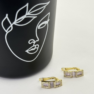 Cercei placati aur galben 18k