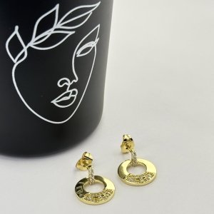 Cercei placati aur galben 18k