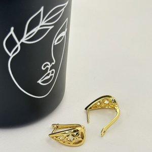 Cercei placati aur galben 18k 