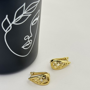 Cercei placati aur galben 18k 