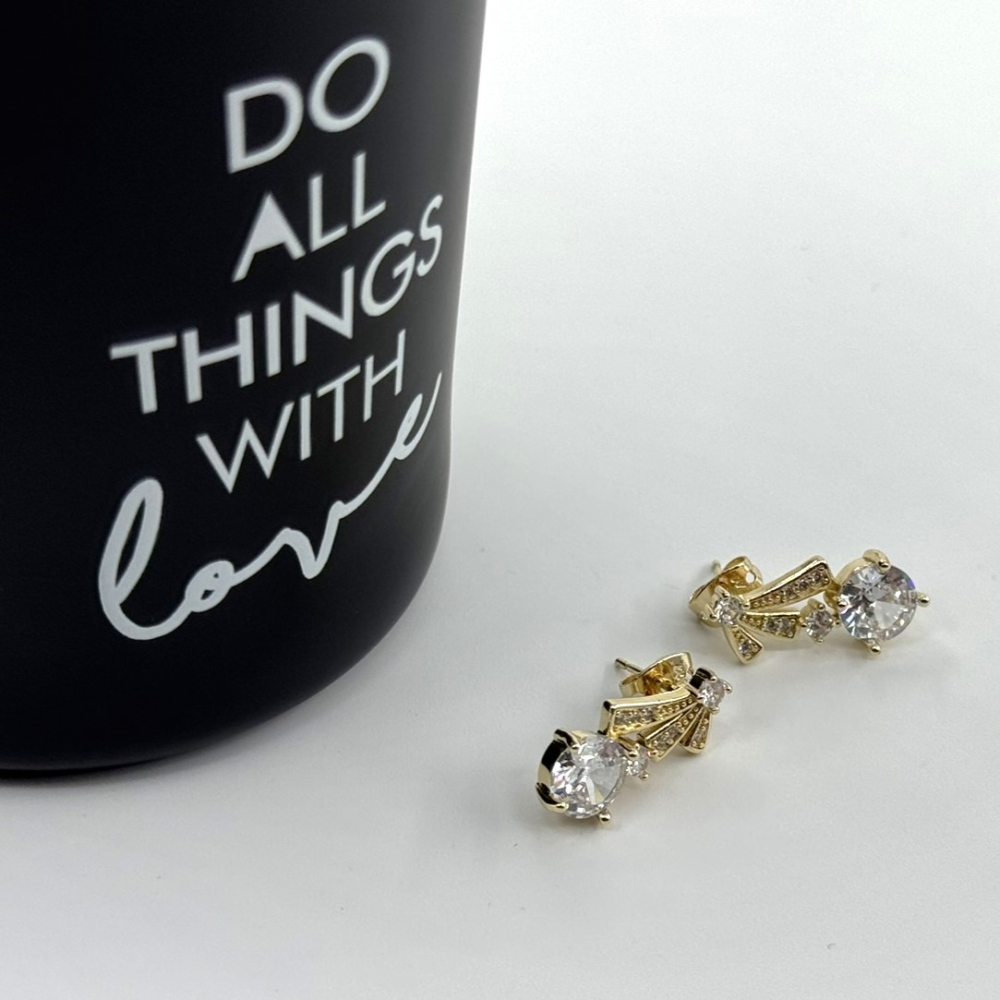 Cercei placati aur galben 18k