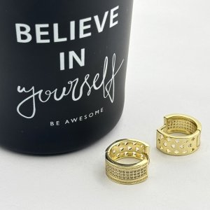 Cercei placati aur galben 18k