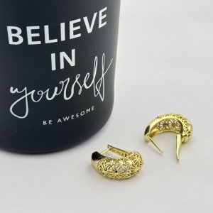 Cercei placati aur galben 18k