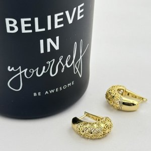 Cercei placati aur galben 18k