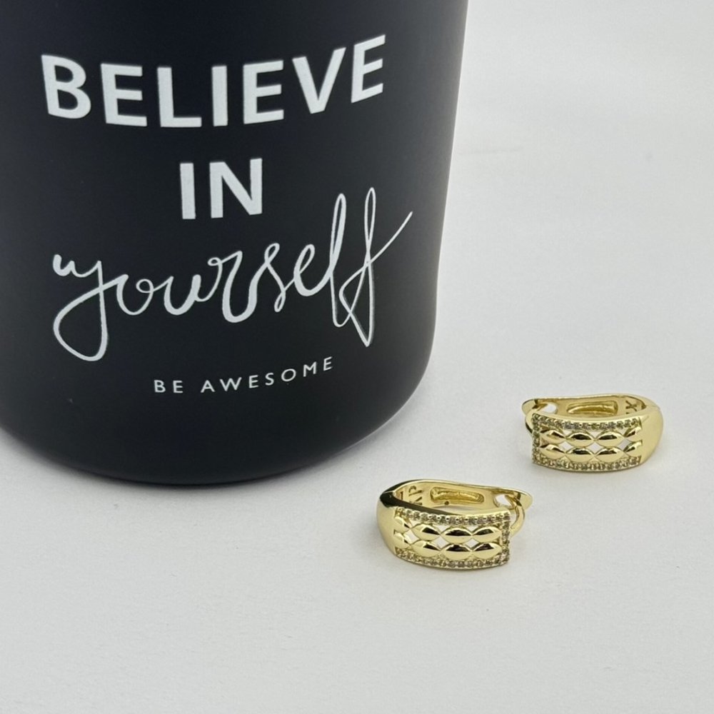 Cercei placati aur galben 18k