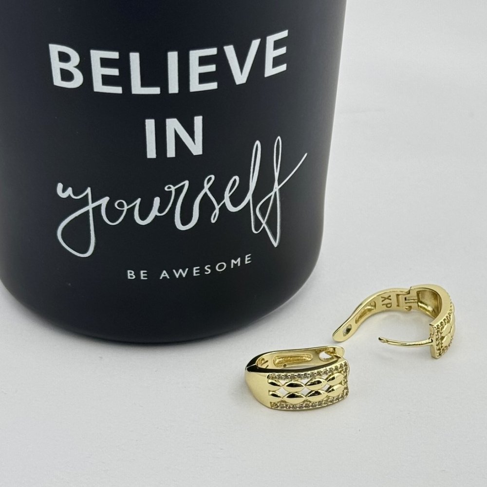 Cercei placati aur galben 18k