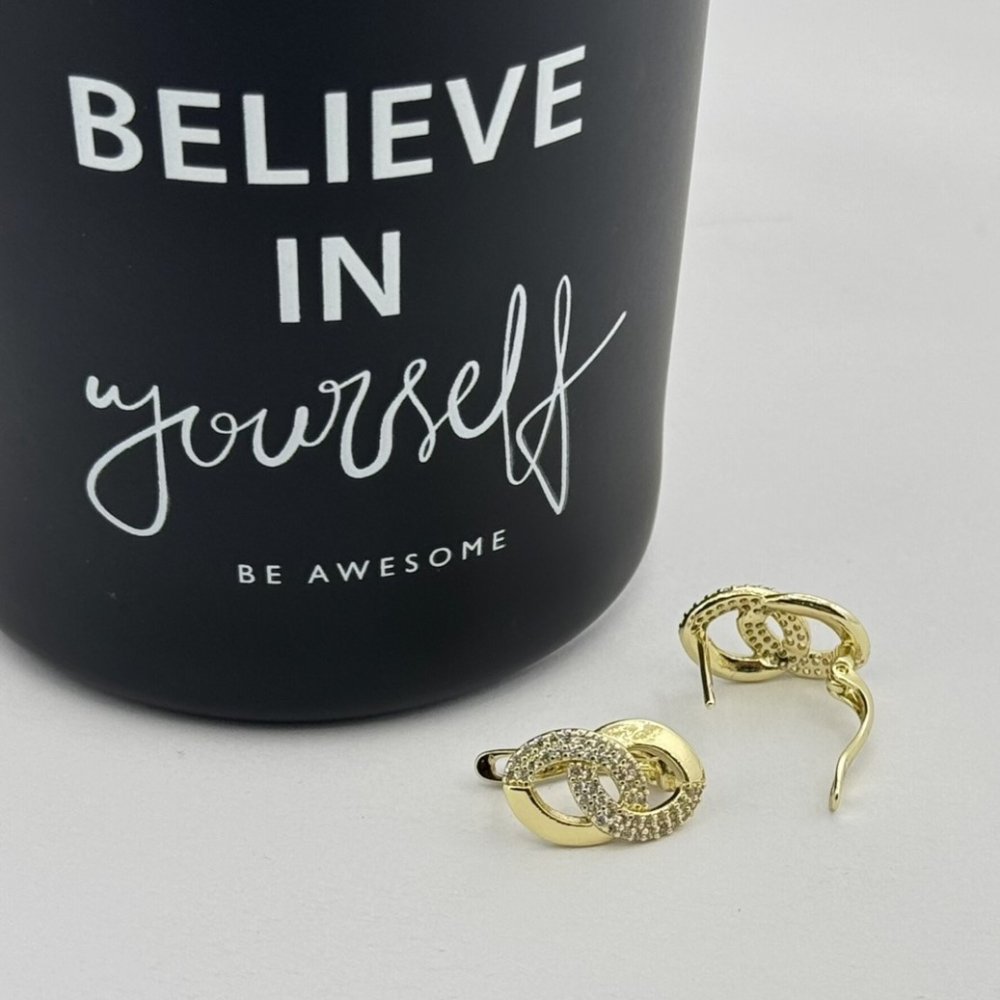 Cercei placati aur galben 18k
