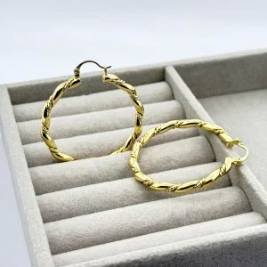 Cercei placati aur galben 18k