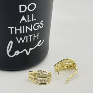 Cercei placati aur galben 18k