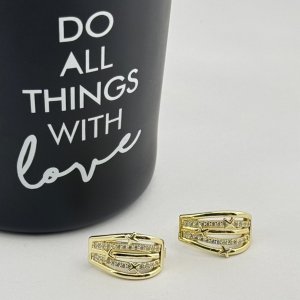 Cercei placati aur galben 18k