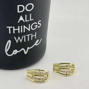 Cercei placati aur galben 18k