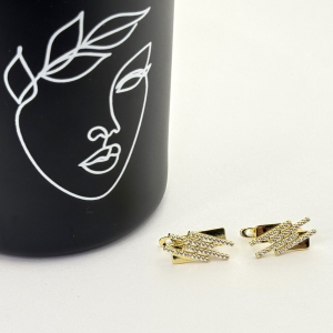Cercei placati aur galben 18k eleganti