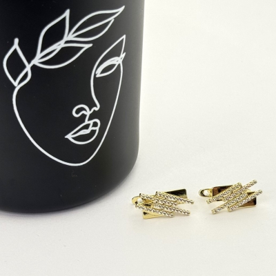 Cercei placati aur galben 18k eleganti