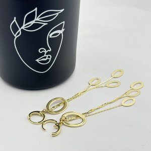 Cercei placati aur galben 18k lungi Cercei placati aur galben 18k lungi