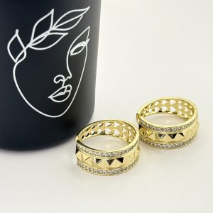 Cercei placati aur galben 18k mari